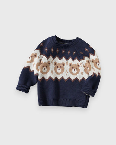 Baby Boy Bear Knitted Sweater