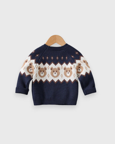 Baby Boy Bear Knitted Sweater