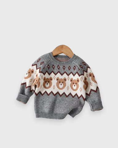 Baby Boy Bear Knitted Sweater