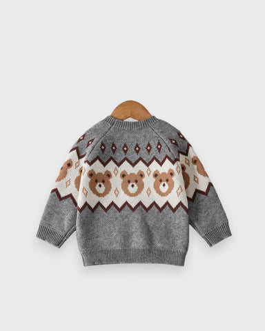 Baby Boy Bear Knitted Sweater