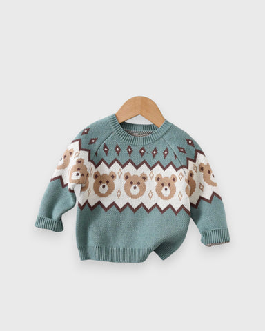Baby Boy Bear Knitted Sweater