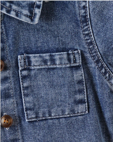 2 Piece Baby Boy Denim Shorts Shirt Set