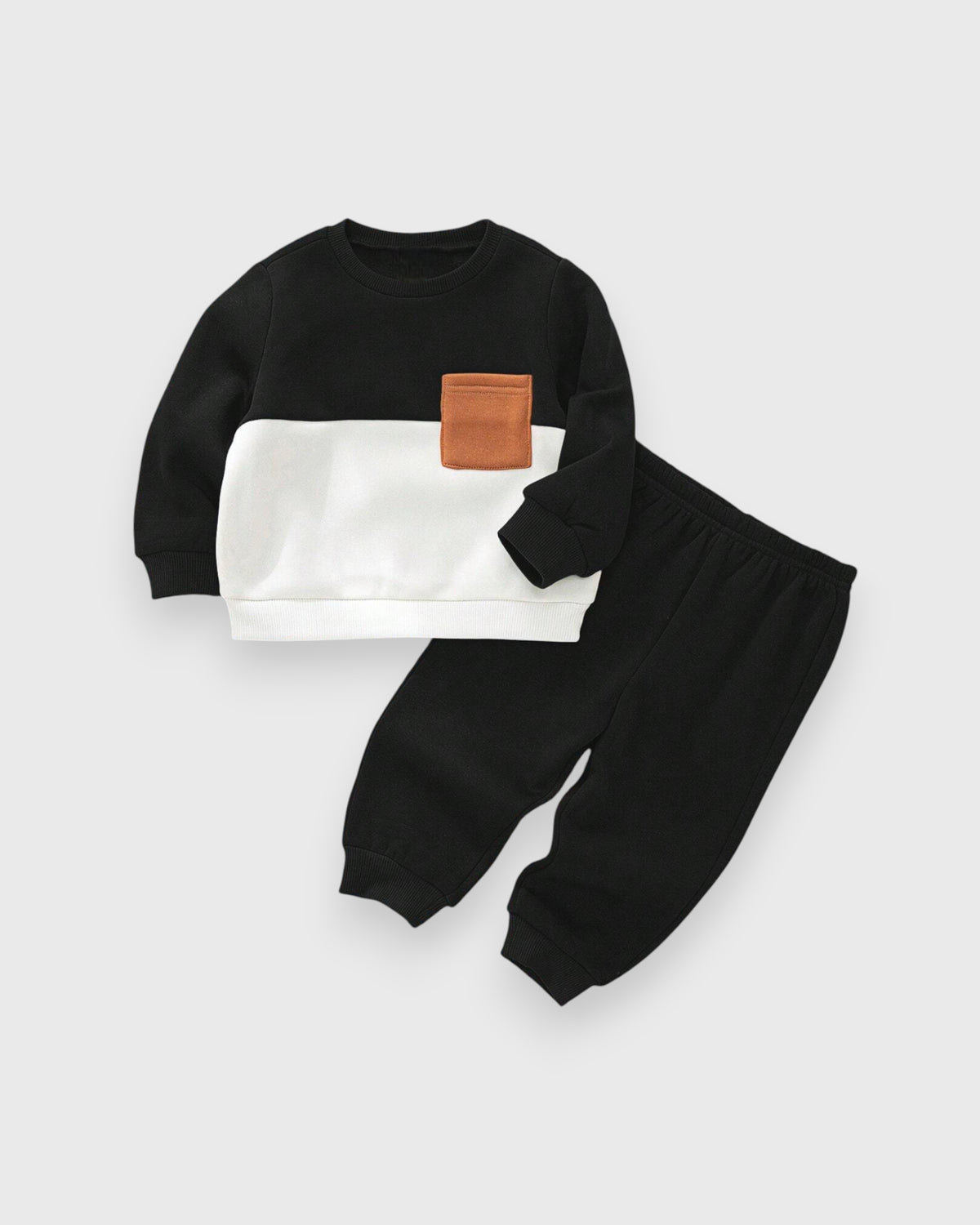 2 Pc Baby Boy Colorblock Sweatshirt & Pants