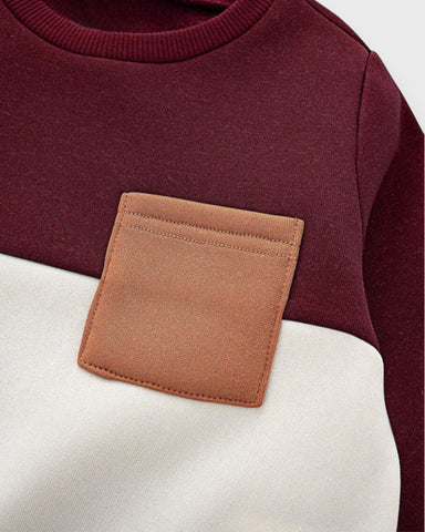 2 Pc Baby Boy Colorblock Sweatshirt & Pants