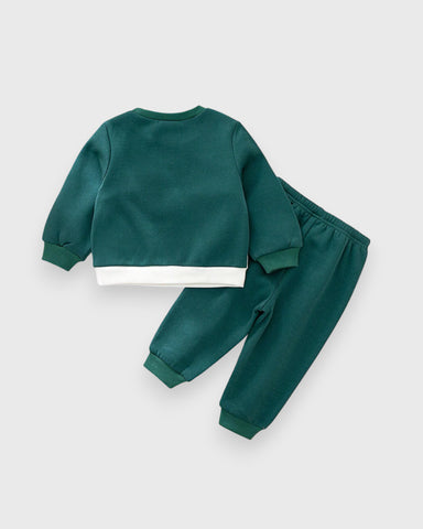 2 Pc Baby Boy Colorblock Sweatshirt & Pants