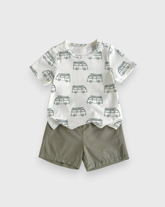 2 Pc Baby Boy Surf Buggy Tee & Shorts Set