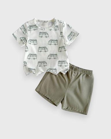 2 Pc Baby Boy Surf Buggy Tee & Shorts Set
