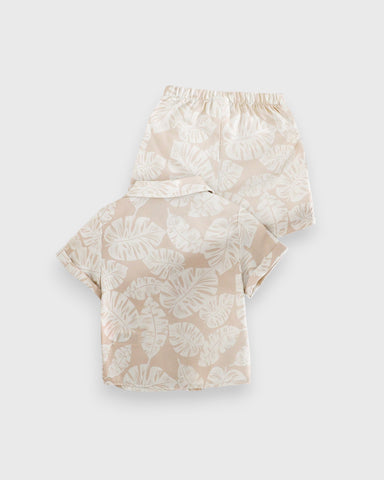 2 Pc Baby Boy Monstera Vacay Shirt & Short