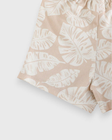 2 Pc Baby Boy Monstera Vacay Shirt & Short