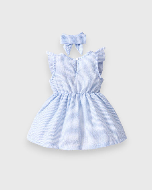 Baby Girl Seer Suckers Ruffle Dress