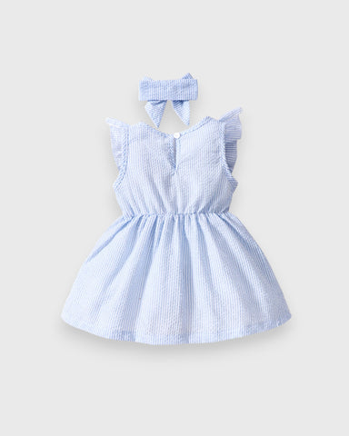 Baby Girl Seer Suckers Ruffle Dress