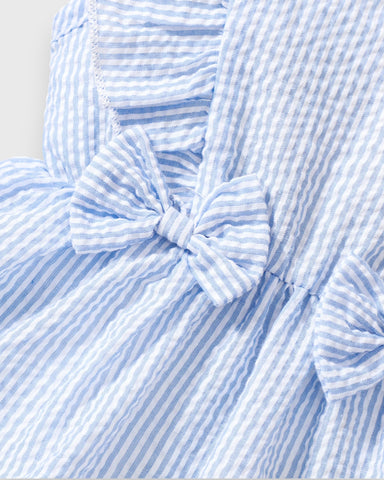 Baby Girl Seer Suckers Ruffle Dress