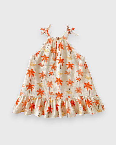 Baby Girl Vacay Cotton Halter Dress