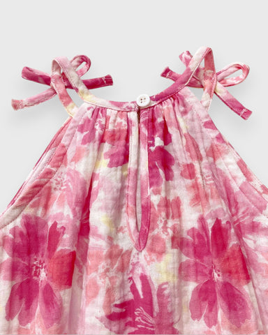 Baby Girl Vacay Cotton Halter Dress