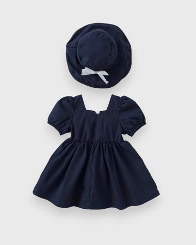 2 Pc Baby Girl Contrast Piping Sailor Set