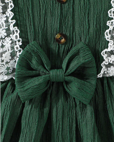 Baby Girl Lace Flutter Sleeve Dress