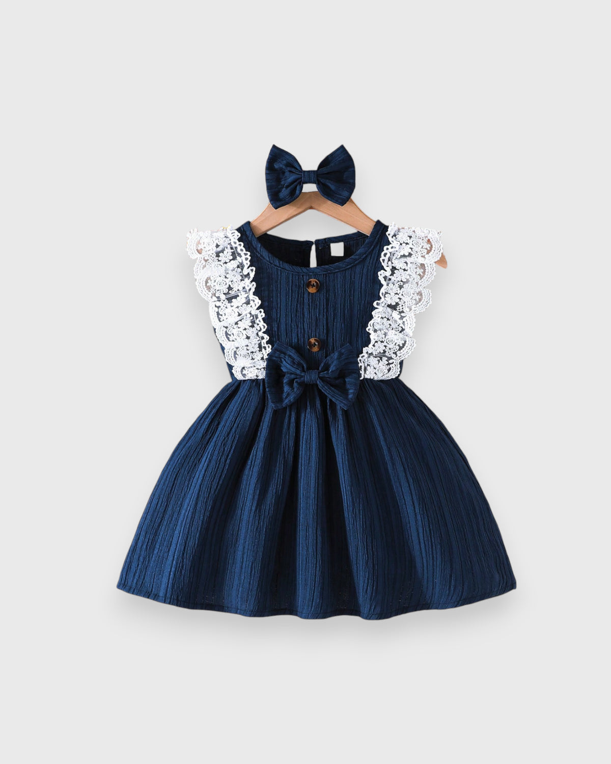 Baby Girl Lace Flutter Sleeve Dress