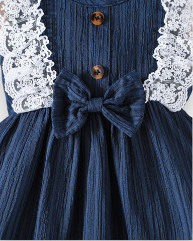 Baby Girl Lace Flutter Sleeve Dress