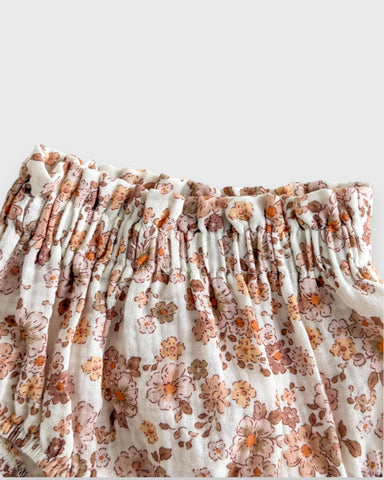 2 Pcs Spring Floral Bow Back Cotton Set