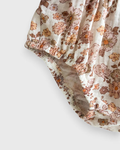 2 Pcs Spring Floral Bow Back Cotton Set