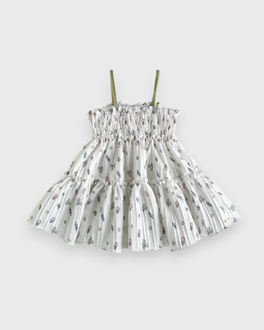 Baby Girl Tulip Tassel Ruch Cami Dress
