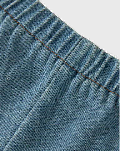 2 Pc Baby Girl Ruffle Top & Denim Flower Shorts