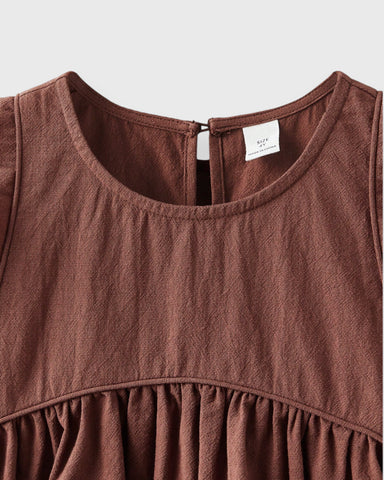 Girls Ruffle Cap Sleeve Peplum Top