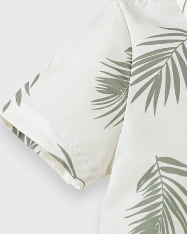 2 pc Baby Boy Palm Leaf Shirt & Shorts Set