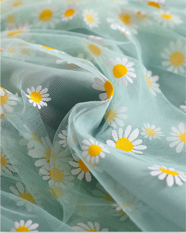 2 Pc Baby Girl Daisy Tulle Dress & Headband