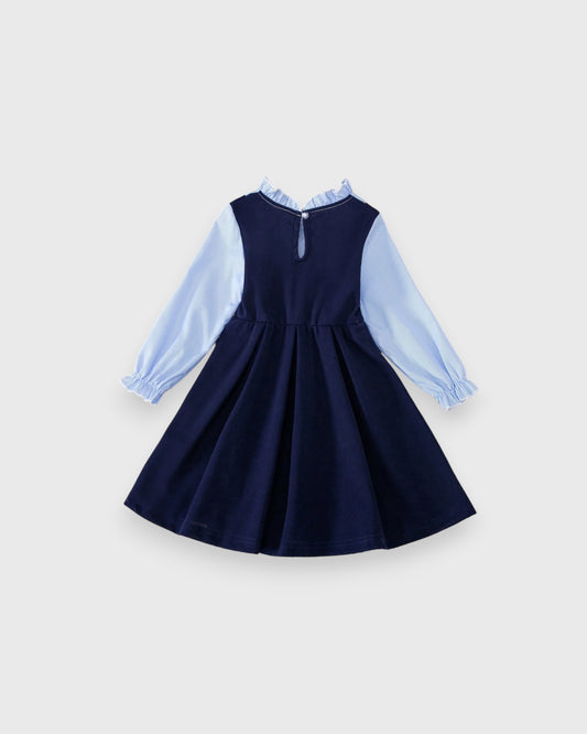 Girls 2 in 1 Faux Jumper Stripe Dress