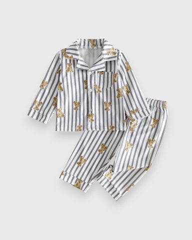 Unisex Baby Bear Stripe Pyjama Set