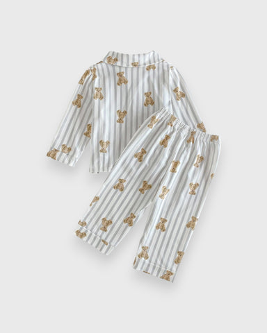 Unisex Baby Bear Stripe Pyjama Set