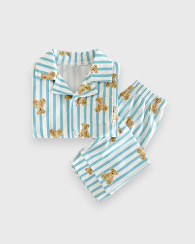 Unisex Baby Bear Stripe Pyjama Set