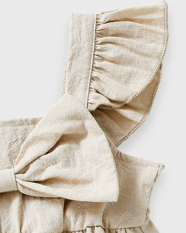 2 Pc Baby Girl Bow Bodysuit Dress w/Hat