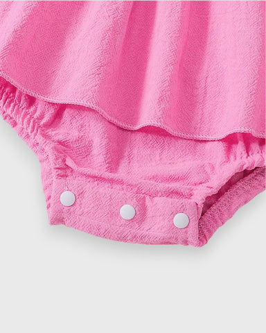 2 Pc Baby Girl Bow Bodysuit Dress w/Hat