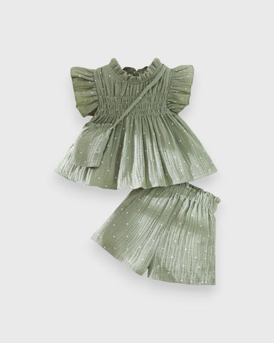 3 Pc Baby Girl Polka Dot Cotton Set