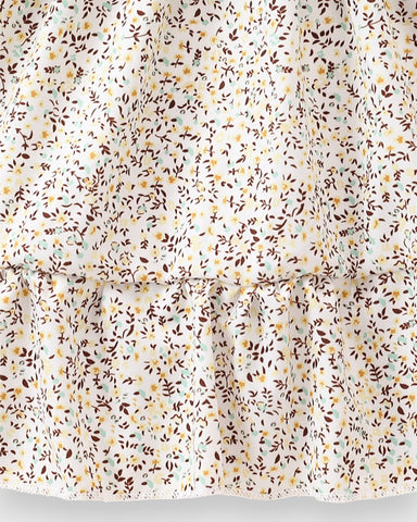 2 Pc Toddler Girls Flower Cami Dress & Vest Set