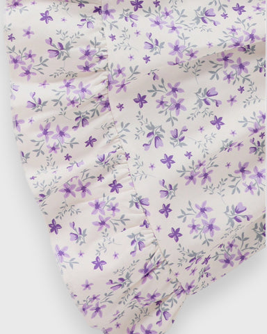 2 Pc Girls Pointelle Cardigan & Floral Dress Set