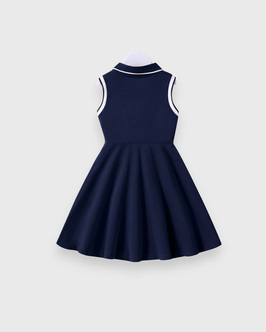 Girls Heart Sleeveless Polo Knit Dress