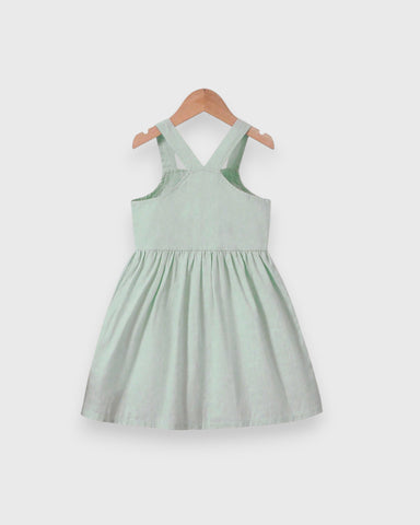 Girls 3D Pom Pom Ice Cream Button Up Dress