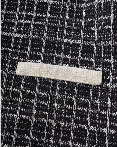 Girls Contrast Piping & Bow Tweed Dress