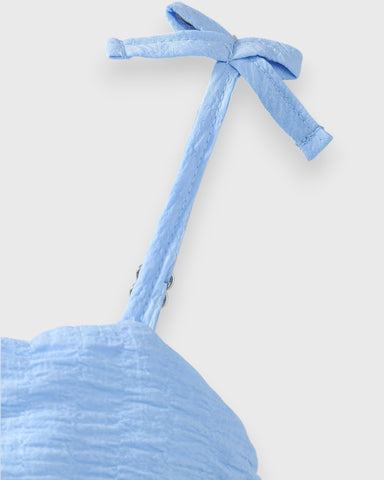 Girls Pleated Bodice Double Layer Sun Dress