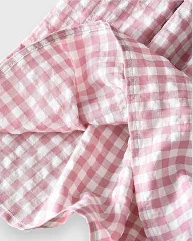 Girls Gingham Collar Dress