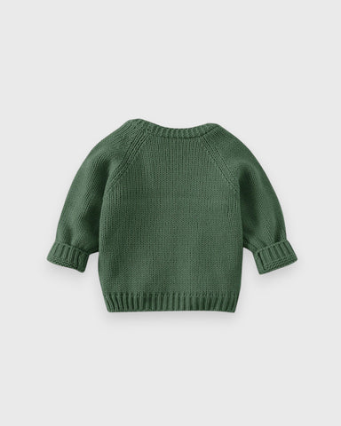 Baby Boy Bear Patch Knitted Cardigan