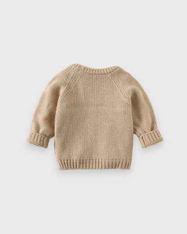 Baby Boy Bear Patch Knitted Cardigan