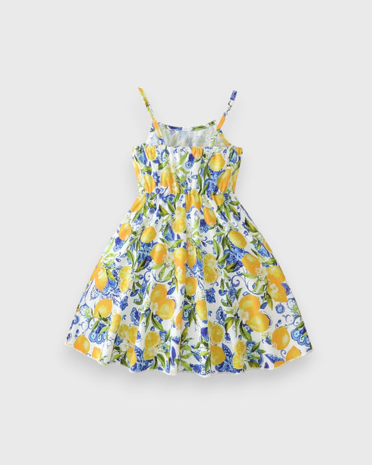 Girl Lemon Print Cami Sundress