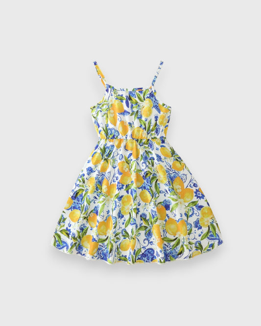 Girl Lemon Print Cami Sundress