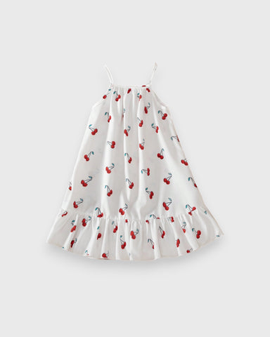 Girl Cherry Gingham Plaid Cami Sundress