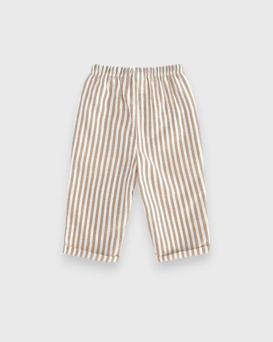 Baby Boy Bear Patch Stripe Pant