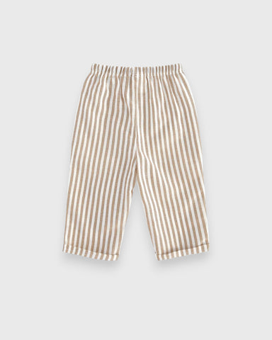 Baby Boy Bear Patch Stripe Pant